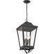 Savannah 4 Light 12 inch Sand Coal Outdoor Chain Hung, The Great Outdoors