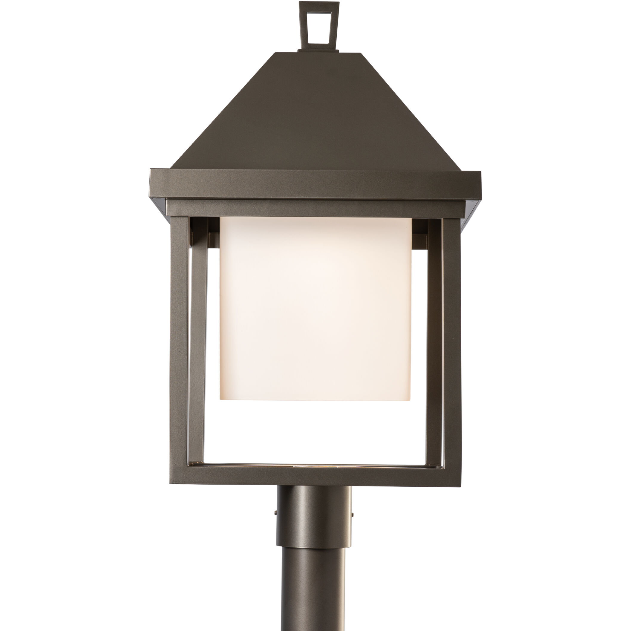 Dorset 1 Light 26 inch Coastal Dark Smoke Post Light in Opal