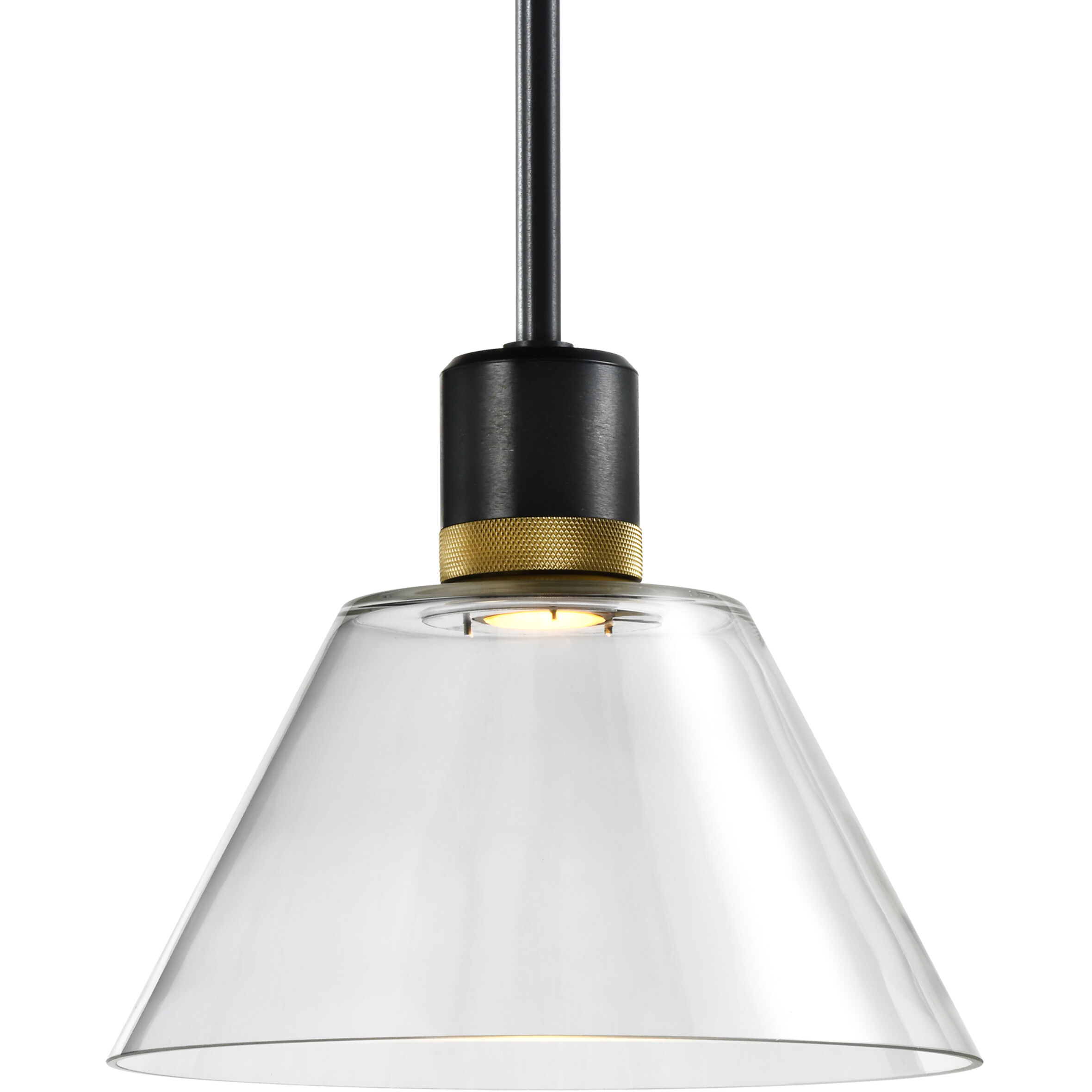 Zigrina 1 Light 11.75 inch Satin Brushed Black with Aged Brass Pendant Ceiling Light