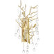Anita 3 Light 11 inch Gold Leaf Wall Light