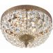 Waltham 2 Light 10 inch Olde Brass Flush Ceiling Light in Clear Spectra