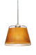 Pica 1 Light Satin Nickel Pendant Ceiling Light in Gold Sand Glass, Incandescent
