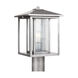 Hunnington 1 Light 15 inch Weathered Pewter Outdoor Post Lantern