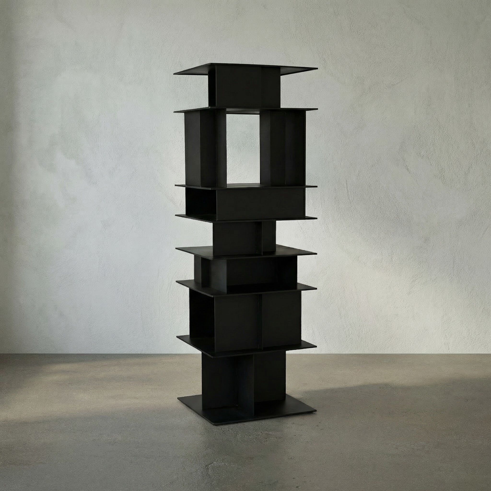 Pisa 77 X 25 X 25 inch Matte Black Shelf