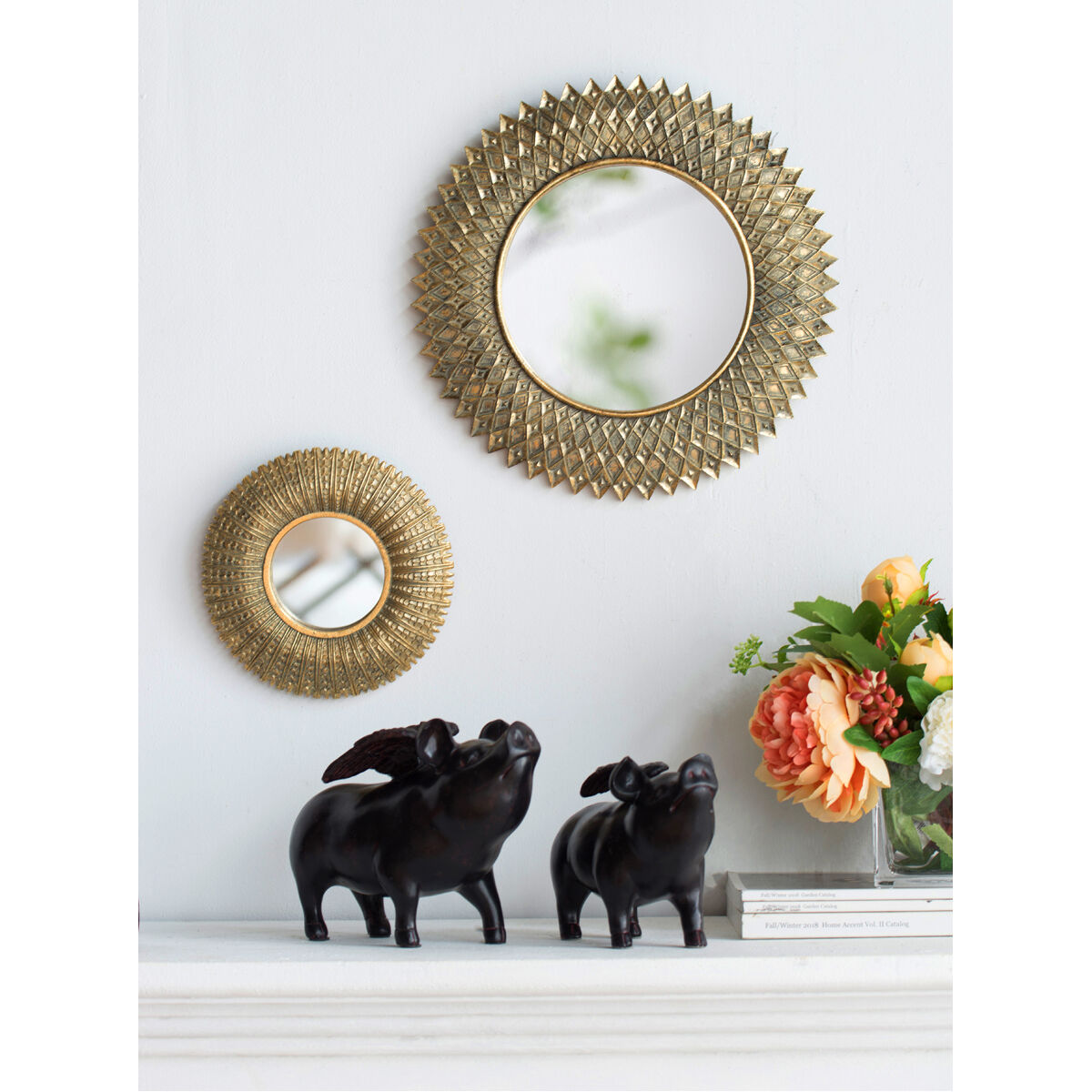 Diamond 13.2 X 13.2 inch Antique Gold Mirror