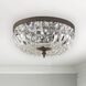 Waltham 3 Light 12 inch English Bronze Flush Ceiling Light in Clear Hand Cut