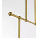 Amber Lewis Soren LED 54 inch Hand-Rubbed Antique Brass Extended Drop Linear Chandelier Ceiling Light