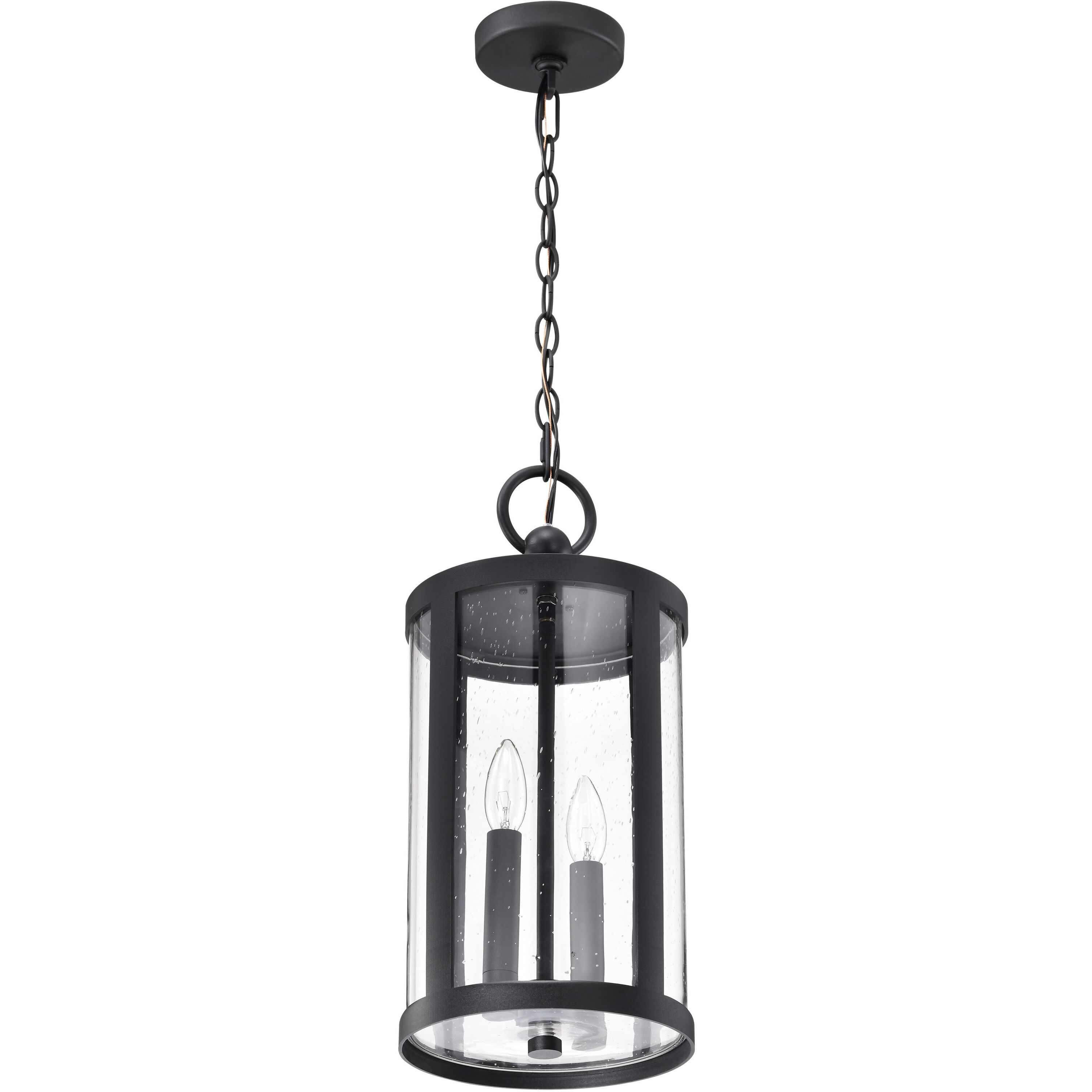 Broadstone 2 Light 8.63 inch Matte Black Outdoor Hanging Light