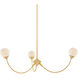 Natasha 3 Light 36 inch Aged Brass Chandelier Ceiling Light