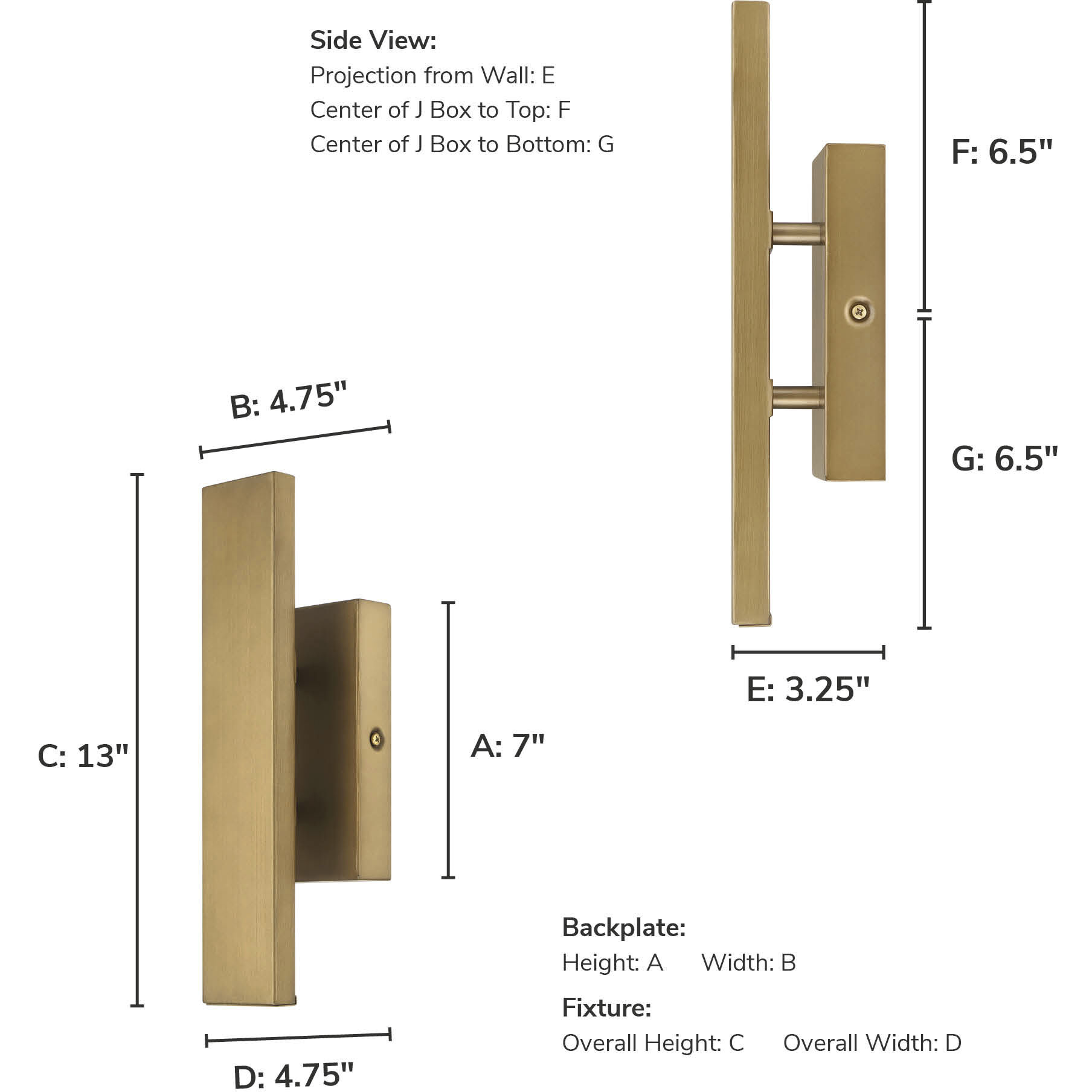 Canoga 1 Light 4.75 inch Luxe Gold Sconce Wall Light, Small