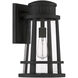 Dunham 1 Light 16 inch Earth Black Outdoor Wall Lantern