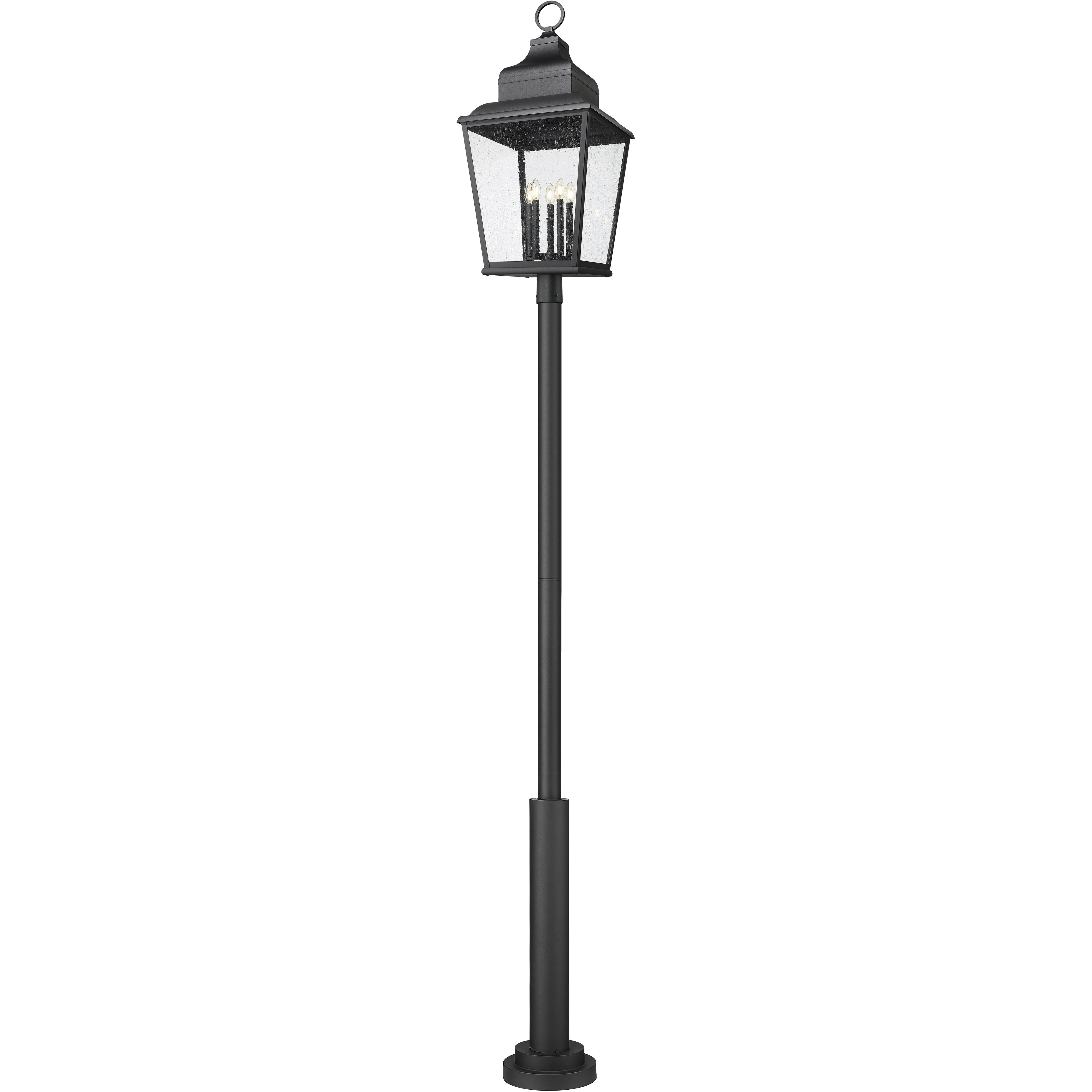 Raphael 5 Light 135.25 inch Sand Black Outdoor Post Mounted Fixture in Soft Sand Black