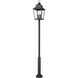 Raphael 5 Light 135.25 inch Sand Black Outdoor Post Mounted Fixture in Soft Sand Black