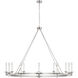 Chapman & Myers Launceton LED 63.25 inch Polished Nickel Ring Chandelier Ceiling Light, Oversized