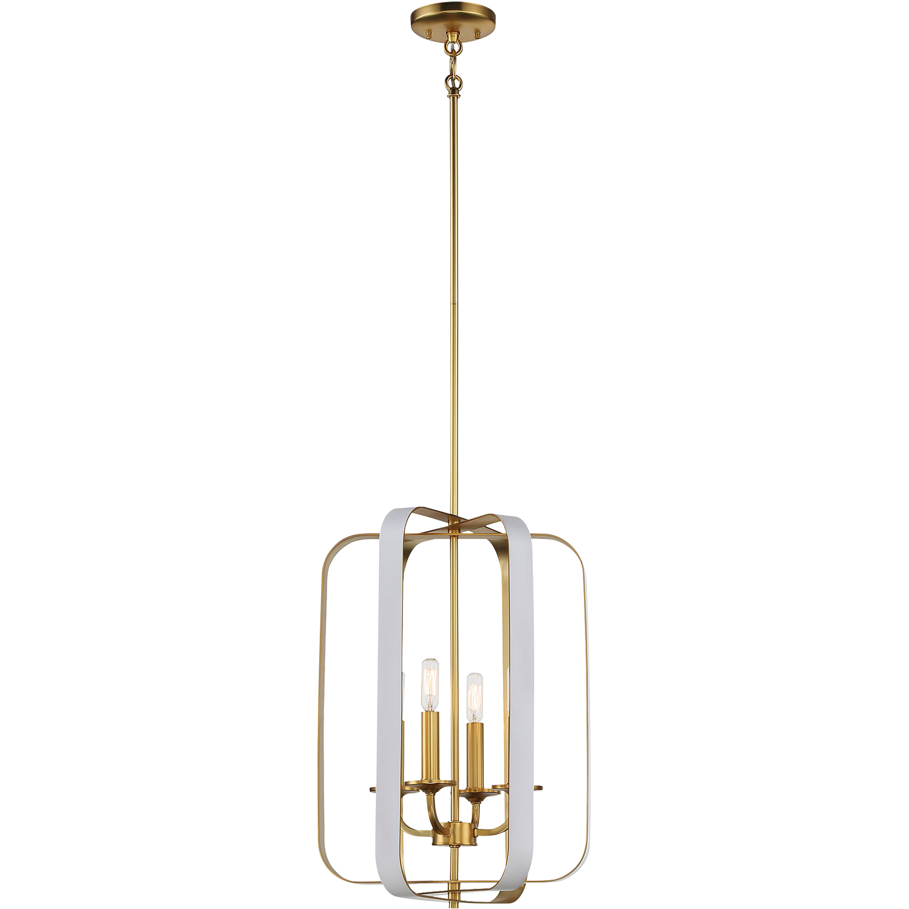 Aureum 4 Light 14 inch Matte White/Honey Gold Pendant Ceiling Light