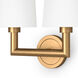 Legend Wall Sconce Wall Light in Natural Brass, Double