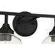 Glenda 4 Light 32 inch Flat Black Vanity Light Wall Light