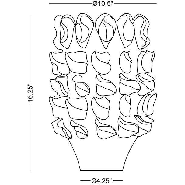 Yvette 16.25 X 4.25 inch Vase