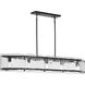 Rivera 5 Light 51.25 inch Matte Black Linear Chandelier Ceiling Light, Design Series