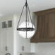 Alora Mood Harmony Pendant Ceiling Light in Matte Black, Clear Water Glass