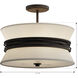 Dalvor 3 Light 15 inch Dark Bronze Semi-Flush Mount Ceiling Light