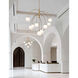 Fusion Collection - Noho Family 9 Light 32 inch Brushed Brass Chandelier Ceiling Light in 32" D x 32" W x 35" H, EVOLV