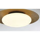 Zinola LED 18 inch Sand Coal and Halcyon Gold Flush Mount Ceiling Light
