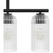 Beverly Glen 5 Light 36.5 inch Matte Black Linear Chandelier Ceiling Light, Medium