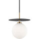 Ellis LED 10 inch Aged Brass and Black Pendant Ceiling Light