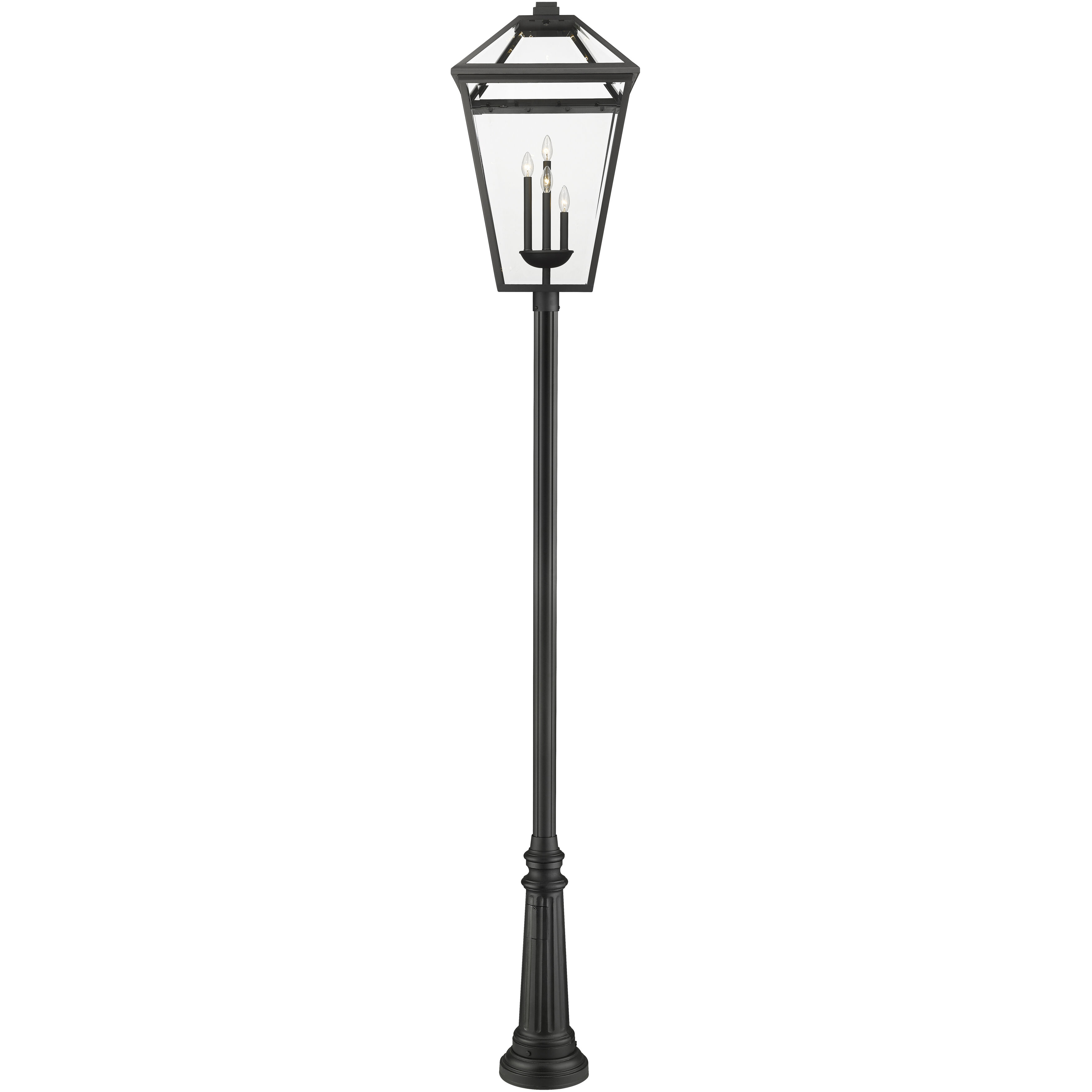Talbot 4 Light 128.75 inch Black Outdoor Post Mounted Fixture