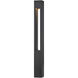 Atlantis 12v 50.00 watt Satin Black Landscape Path Bollard, Square