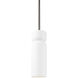 Radiance 1 Light 3.5 inch Gloss White Pendant Ceiling Light in Rigid Stem Kit, Brushed Nickel, Incandescent