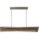 Intersezioni LED 4.25 inch Midnight Iron and Faux Walnut Island Light Ceiling Light