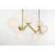 Curven Island Light Ceiling Light in Legacy Brass