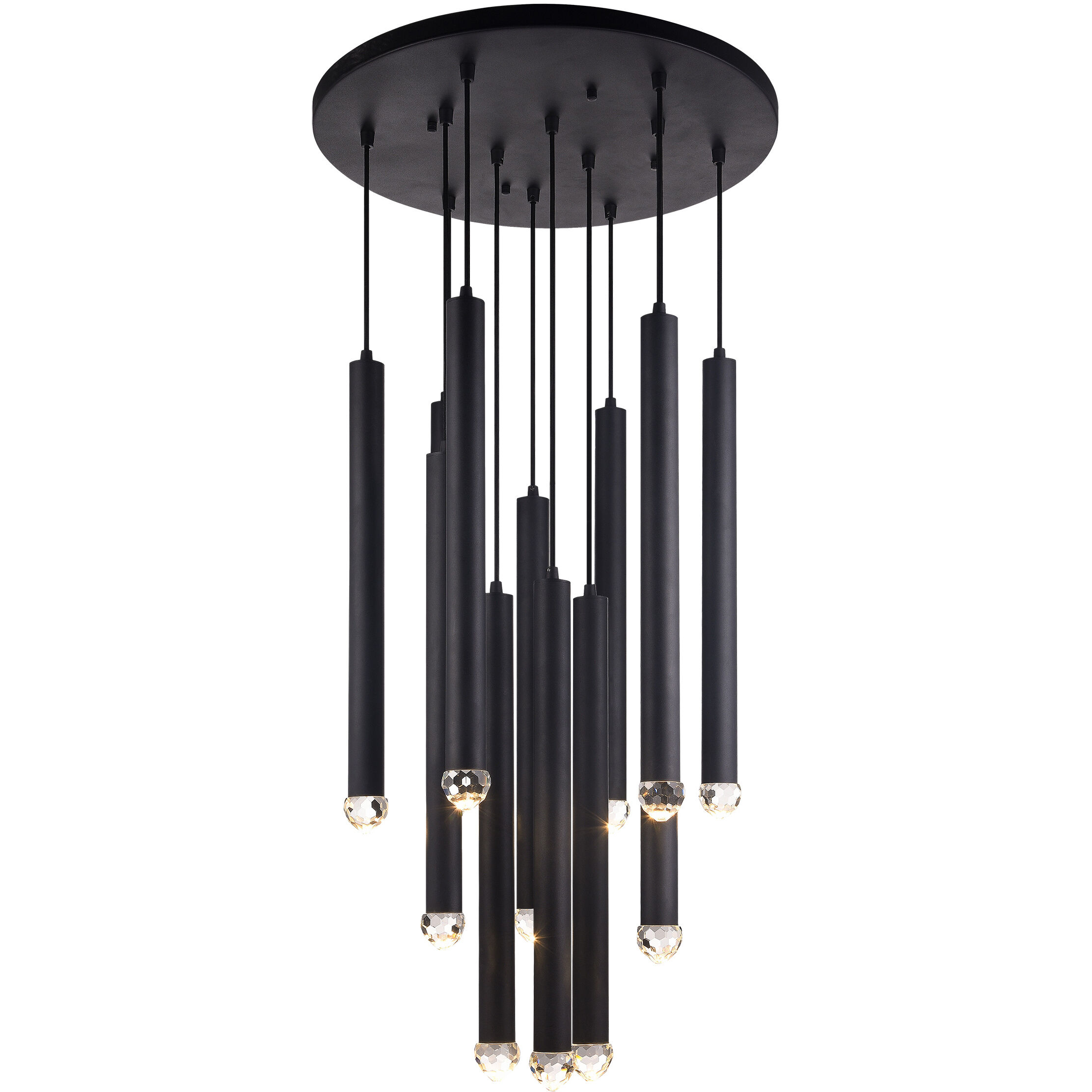 Reign LED 23.63 inch Matte Black Pendant Ceiling Light