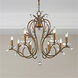 Serafina 8 Light 33 inch Hand Applied Venetian Golden Bronze Chandelier Ceiling Light