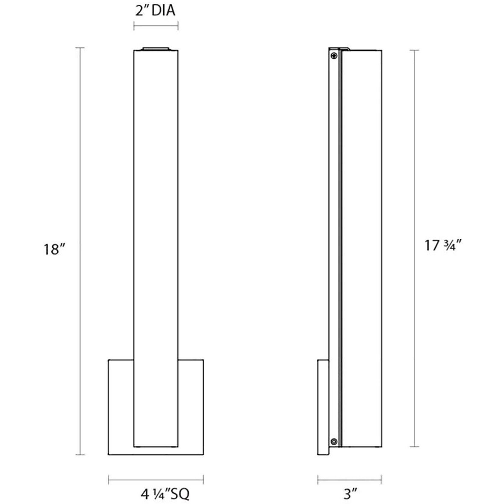Tubo Slim LED 4.25 inch Polished Chrome ADA Sconce Wall Light in Spine