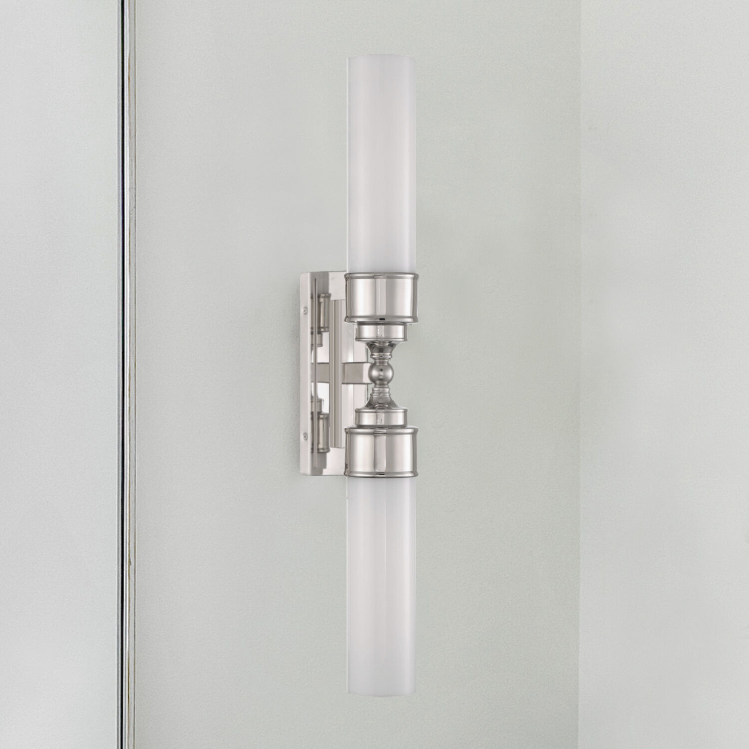Wilcox Bath Wall Light in Polished Nickel