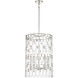 Charming 5 Light 16.63 inch Polished Nickel Pendant Ceiling Light