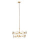 Bloom 11 Light 28 inch Oxidized Gold Leaf Pendant Chandelier Ceiling Light