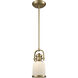 Brooksdale 1 Light 5 inch Satin Brass Mini Pendant Ceiling Light