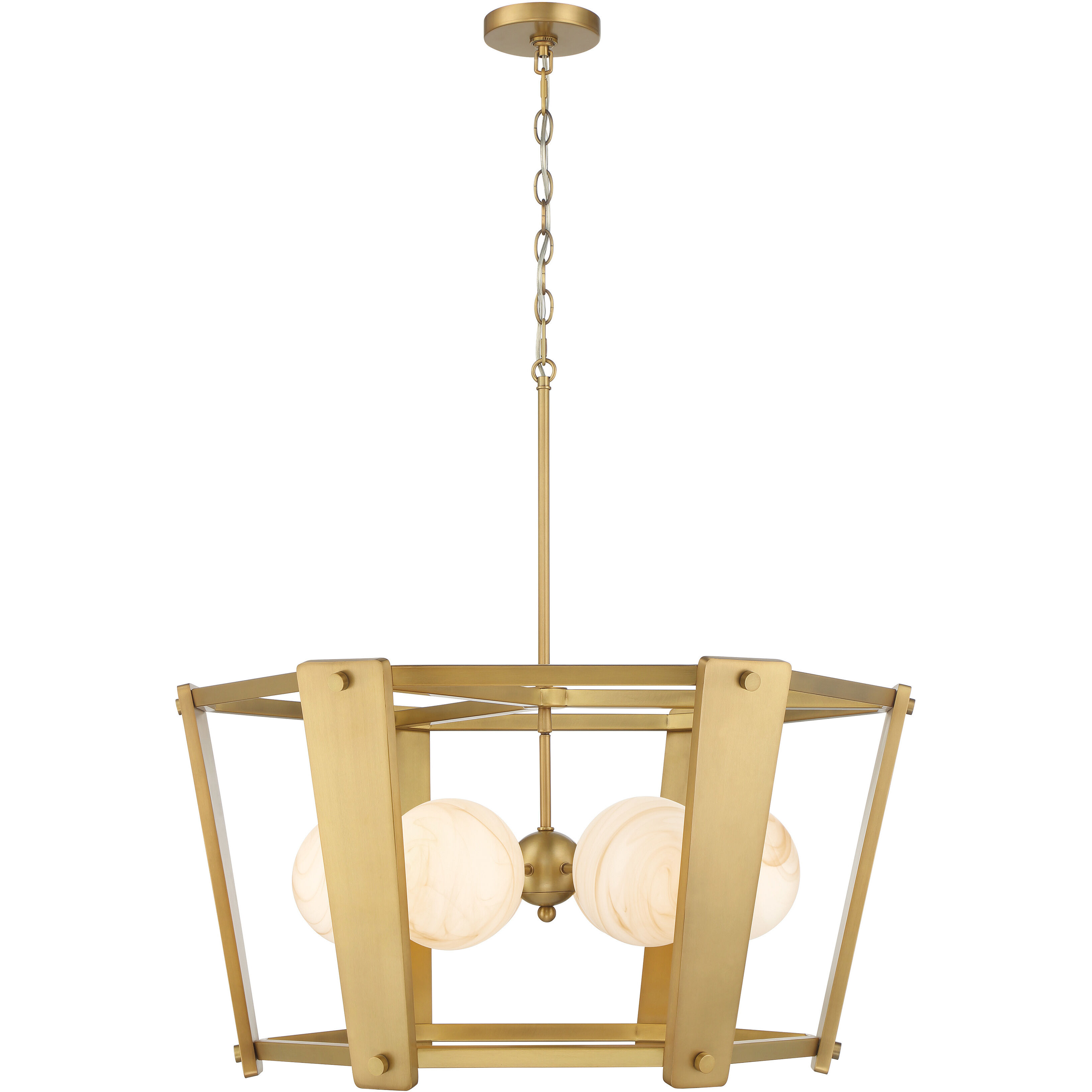 Shimmer 6 Light 30.75 inch Legacy Brass Pendant Ceiling Light