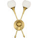 Pontil 2 Light 10.75 inch Honey Gold Wall Sconce Wall Light