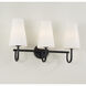 Averitt 3 Light 24 inch Matte Black Vanity Light Wall Light