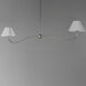 Saxon 2 Light 62 inch Polished Nickel Linear Pendant Ceiling Light