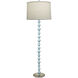 Ellie 62 inch 150.00 watt Light Blue and Satin Nickel Floor Lamp Portable Light