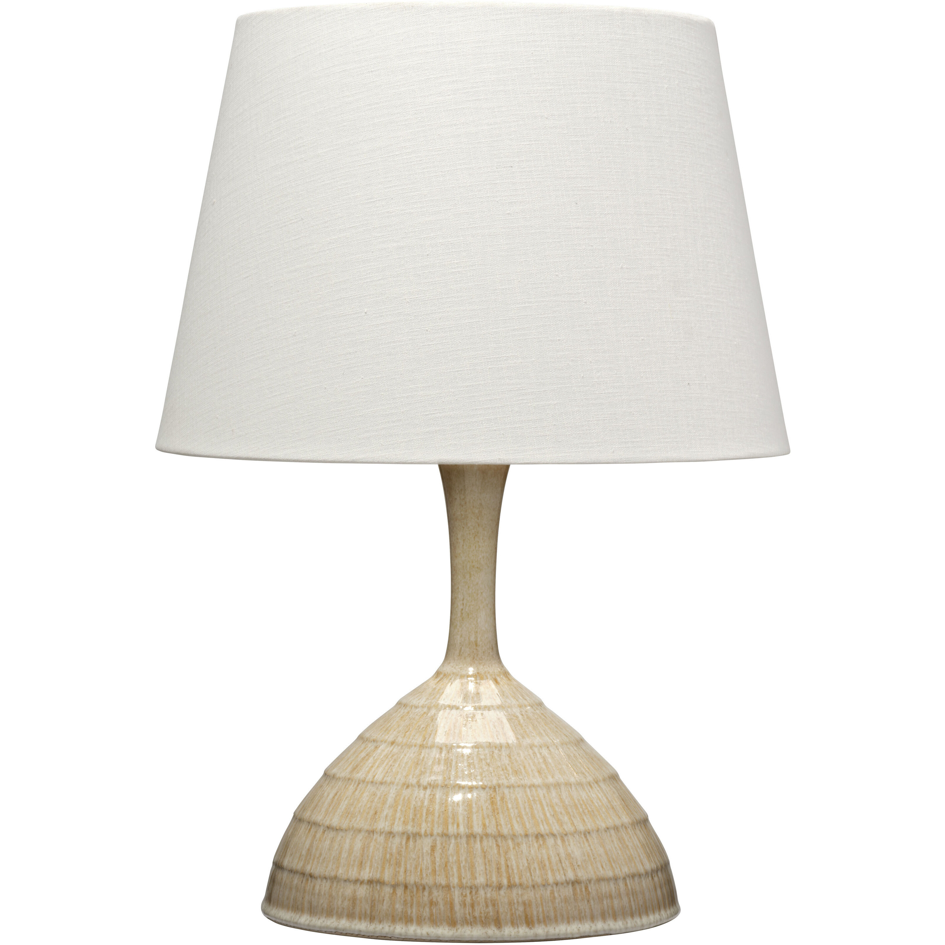 Trumpet 24.5 inch 100 watt Beige Reactive Glaze Table Lamp Portable Light, Inline