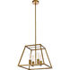 Declan 4 Light 16 inch Brass Pendant Ceiling Light