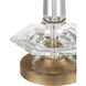 Anton 26.75 inch 150 watt Clear and Antique Brass Table Lamp Portable Light