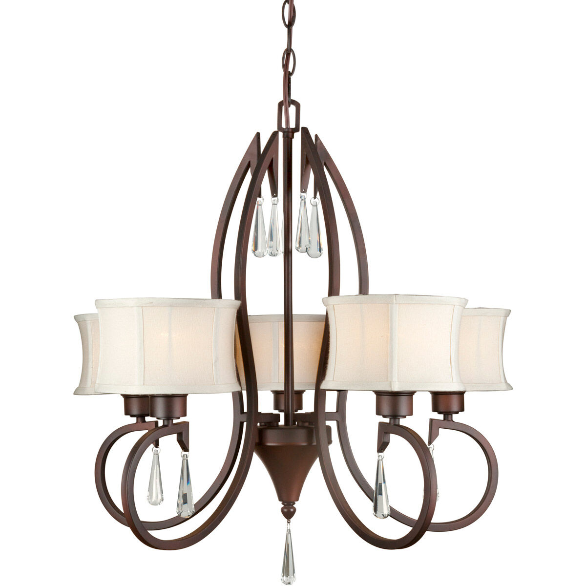 Aubrey 5 Light 24 inch Antique Bronze Chandelier Ceiling Light